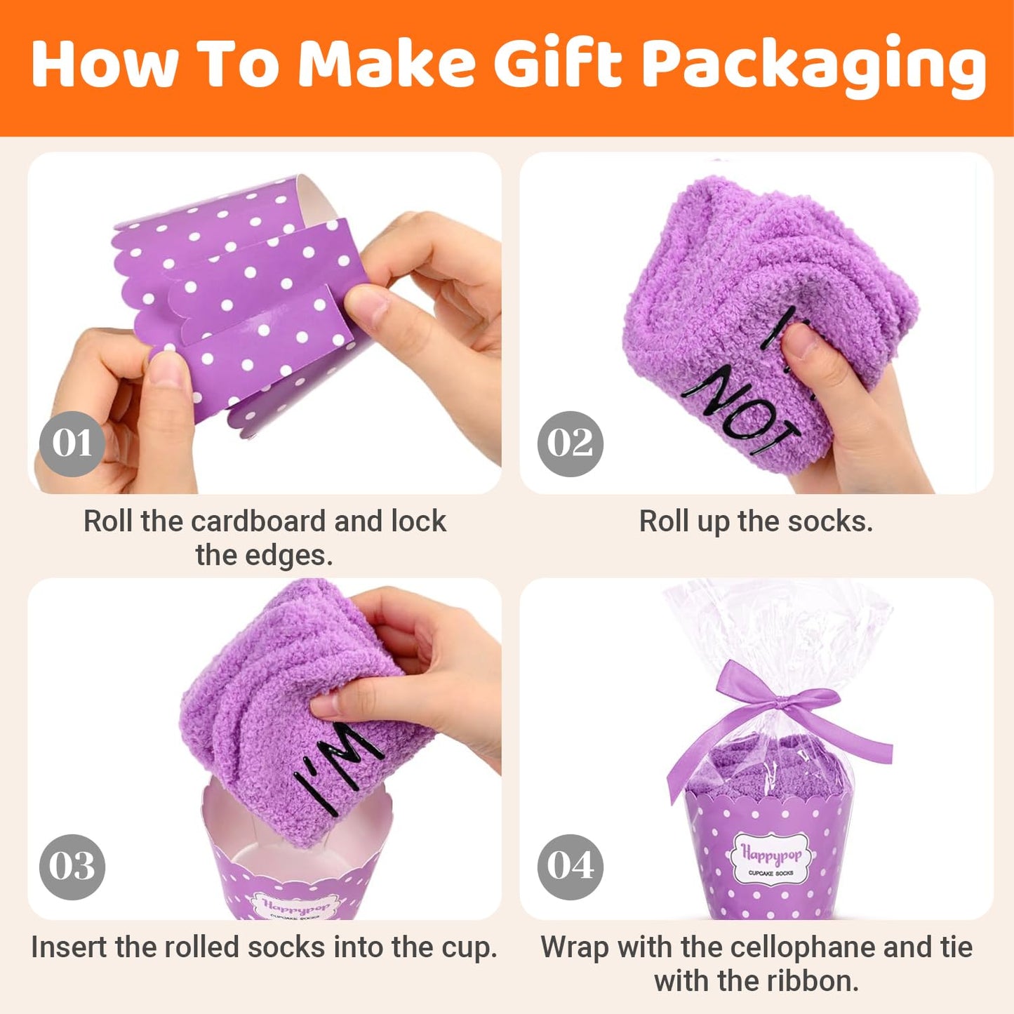 HAPPYPOP 65TH Birthday Gifts for Women - 61 62 63 64 65 66 67 68 69 70 Birthday Socks Purple
