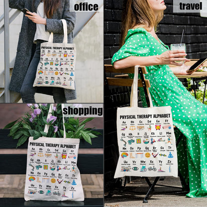 Mental Health Tote Bag for Women, Psychology Gifts for Counselor Therapist Canvas Tote Bag Double-Sided Print