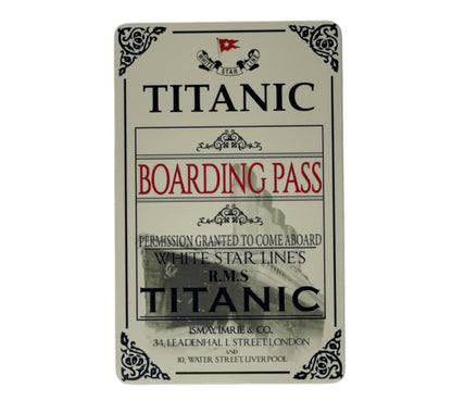 RMS Titanic Ticket ID Card Titanic Boarding Pass History Memorabilia Gifts