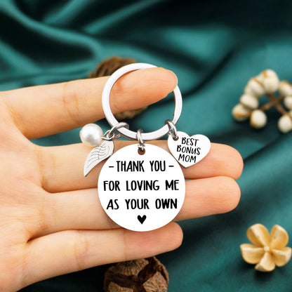 Unique Birthday Mothers Day Gifts for Bonus Mom Mother In Law Wedding Engagement Mother's Day Keychain