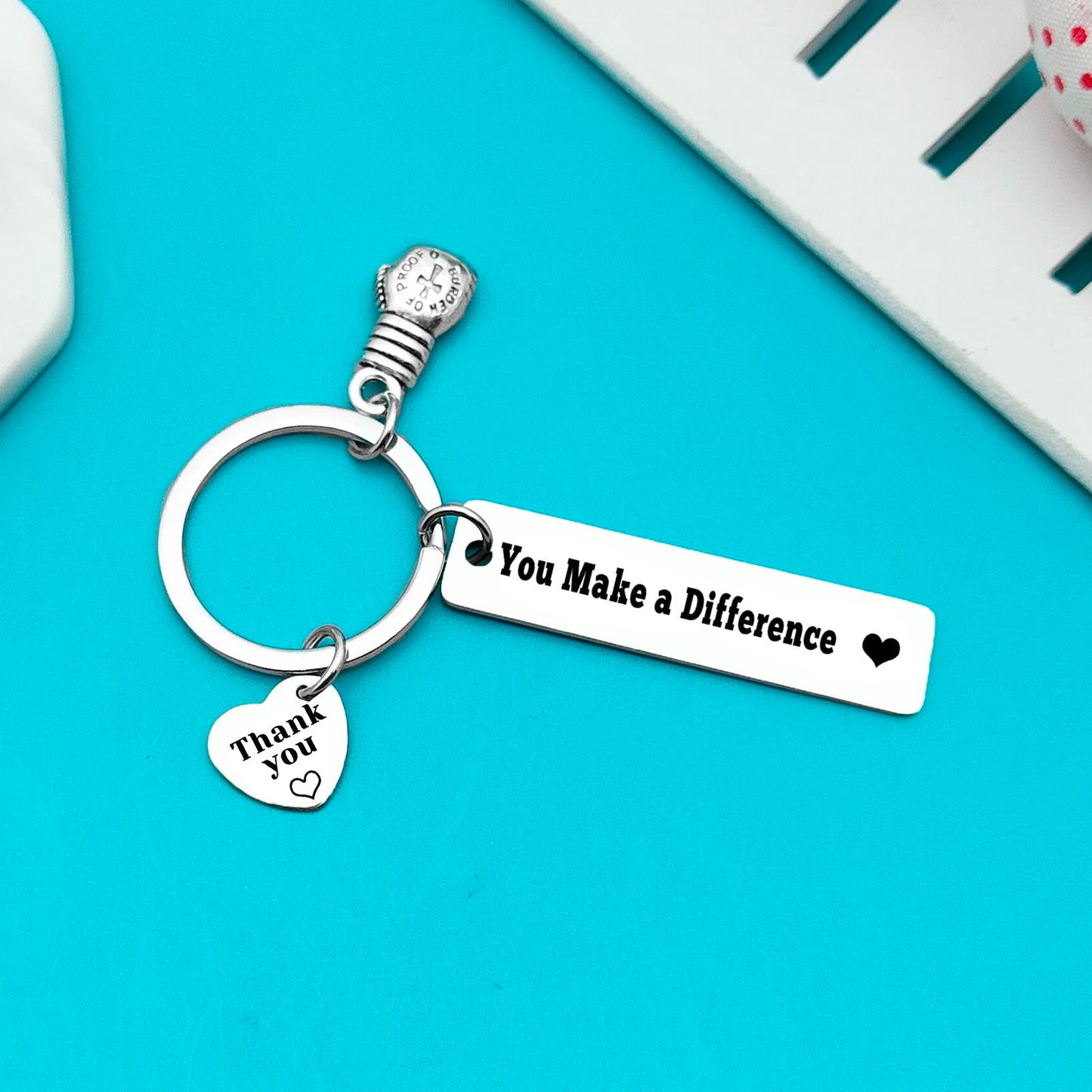 Xiahuyu Boxing Gift Boxing Gloves Keychain Thank You Gift for Boxer Boxing Coach Appreciation Gift Boxing Lover Gift