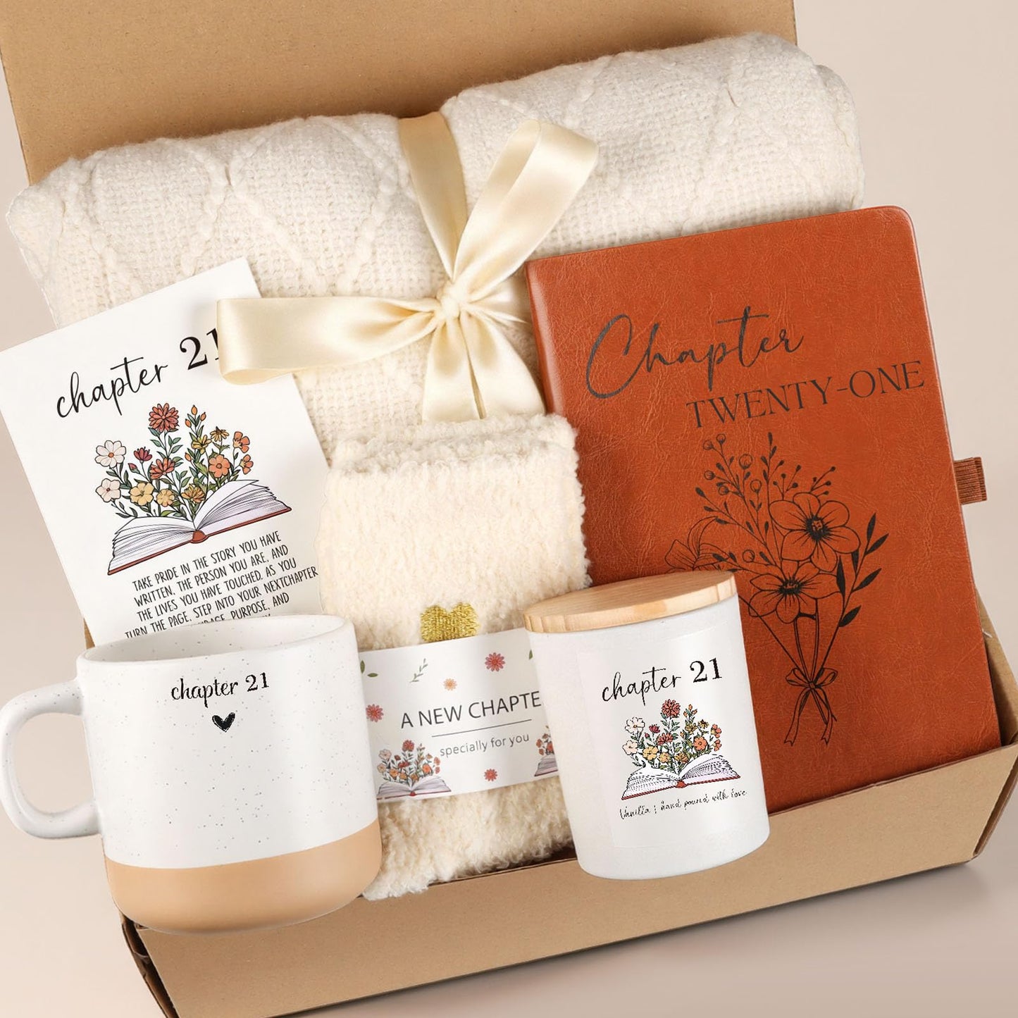21st Birthday Gifts for Her, Unique Chapter 21 Year Old Birthday Gifts for Women Happy 21st Bday Gift Basket for Women Turning 21 Year Old Girl Gift Box Ideas for Her Daughter Sister Girlfriend | Chapter 21