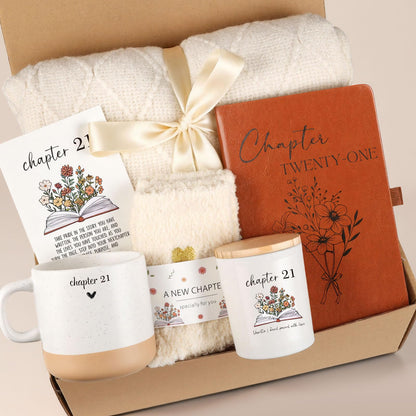 21st Birthday Gifts for Her, Unique Chapter 21 Year Old Birthday Gifts for Women Happy 21st Bday Gift Basket for Women Turning 21 Year Old Girl Gift Box Ideas for Her Daughter Sister Girlfriend | Chapter 21