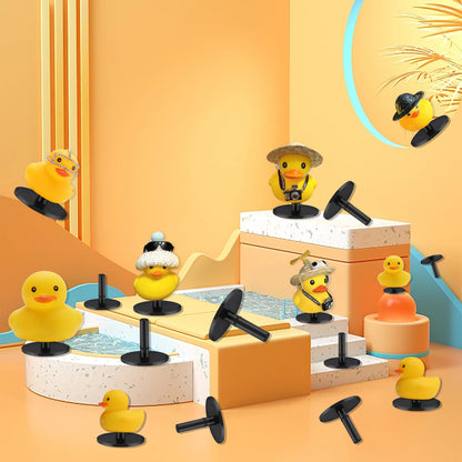 40pcs Duck Plug, Flock Locker Rubber Duck Holder Dashboard for Jeep Dash & Fixed Display, Gift for Jeep Lover, Double-Sided Stickers Included (40pcs)