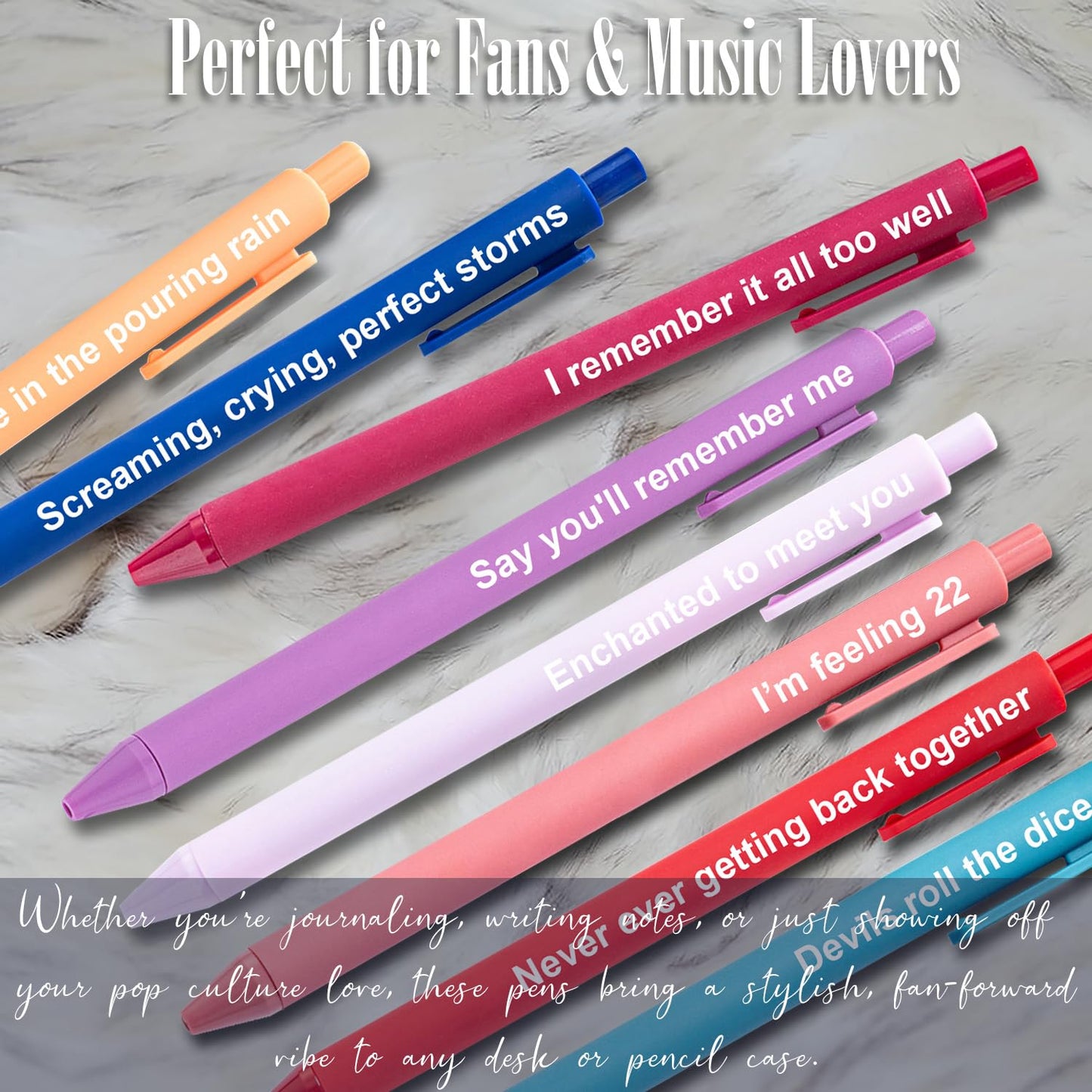 Taylor Gifts Merch, Cute Taylor Gel Pens, Office Supplies for Music Fans, Taylor Birthday Party Favors for Girls