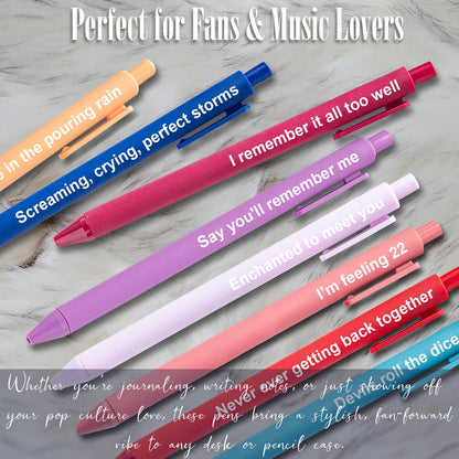 Taylor Gifts Merch, Cute Taylor Gel Pens, Office Supplies for Music Fans, Taylor Birthday Party Favors for Girls