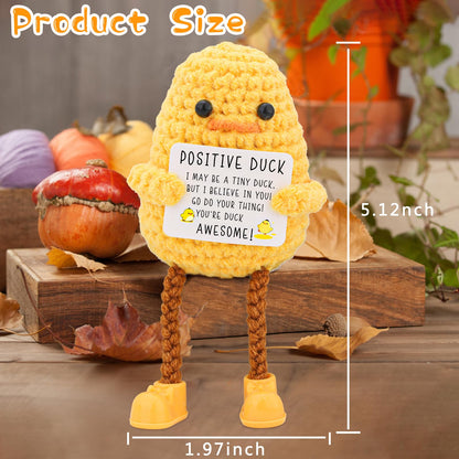 BILOLLY Birthday Gifts for Women Men Long Legged Cute Support Duck, Friend Colleague Teacher Graduation Gifts, Handmade Emotional Cheer Support Positive Funny Gift