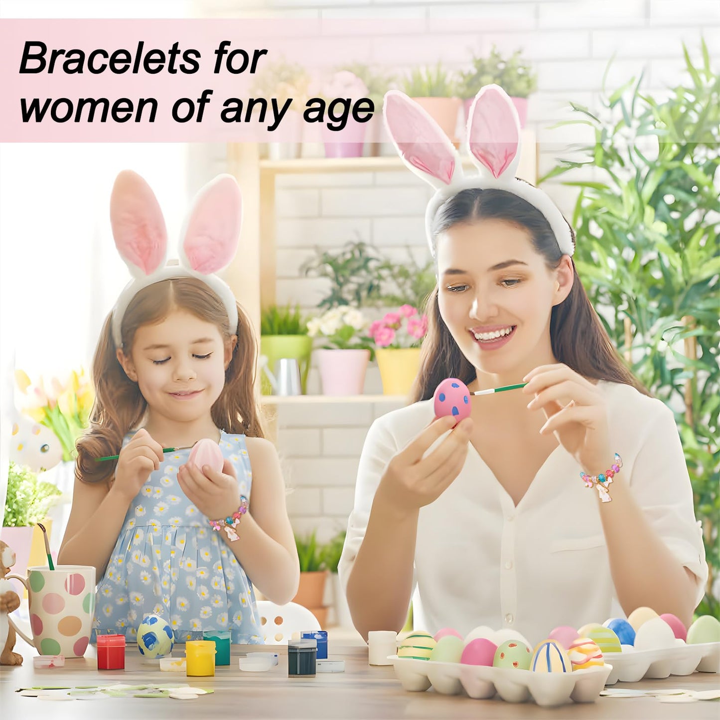 Easter Bracelets Basket Stuffers Essentials Egg Fillers Filled For Women 2026 Teens Cute Bunny Charm Decorations Accessories Gifts Rabbit Presents For Adults Female Style
