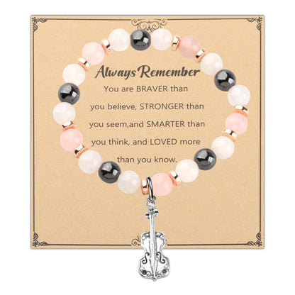 WSNANG Violin Charm Bracelet - Jewelry Gift for Violin Lovers & Music Enthusiasts