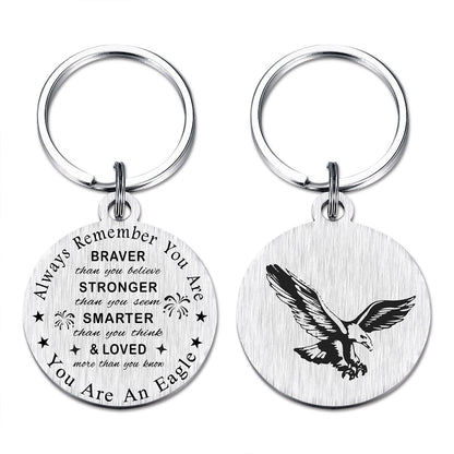 SOUSYOKYO American Eagle Gifts, Eagel Keychain, Eagles Gifts for Men Women Teenage Boys Girl, Eagles Scout Stuff Keepsake Decorations
