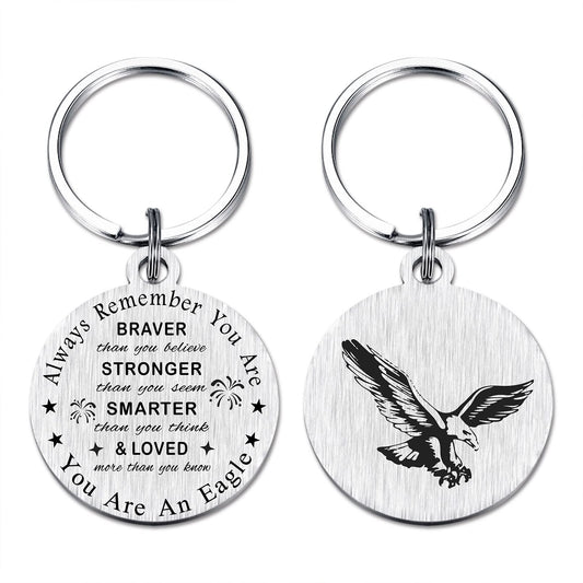 SOUSYOKYO American Eagle Gifts, Eagel Keychain, Eagles Gifts for Men Women Teenage Boys Girl, Eagles Scout Stuff Keepsake Decorations