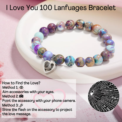 Natural Stone Bracelet for Girls Women, Mothers Day Gifts for Mom/Bonus Mom/Mother in Law/New Mom/Nana/Gigi, Birthday Gifts for Daughter/Sister/Best Friend/Wife/Girlfriend