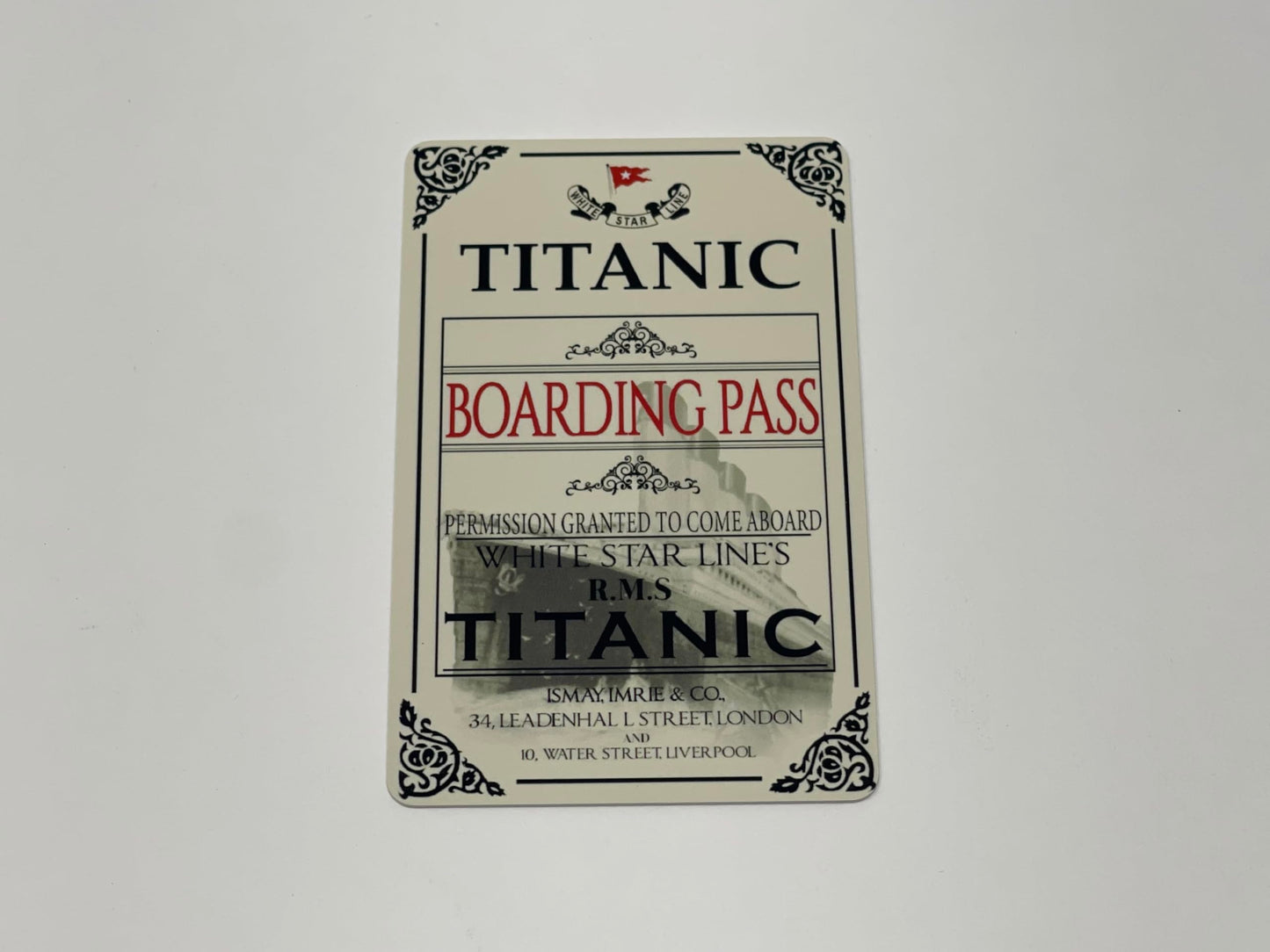 RMS Titanic Ticket ID Card Titanic Boarding Pass History Memorabilia Gifts