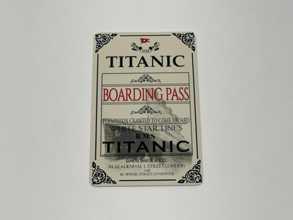 RMS Titanic Ticket ID Card Titanic Boarding Pass History Memorabilia Gifts