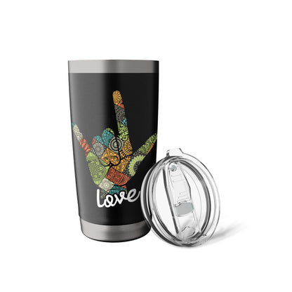 Love - ASL Interpreter Hand Sign Language Translator Stainless Steel Insulated Tumbler