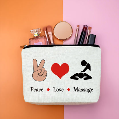 Massage Therapist Appreciation Gift Makeup Bag Thank You Gift for Massage Therapist Cosmetic Bag Graduation Birthday Present for Chiropractor Travel Pouch