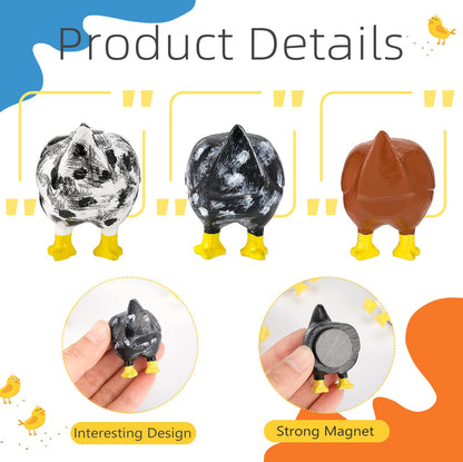Bonuci 3 Pcs Chicken Butt Magnet Fun Refrigerator Magnets Farm Animal Butt Magnets Chicken Gift Decorations Funny Refrigerator Photo for Home and Office Decor Animal Lover Gift
