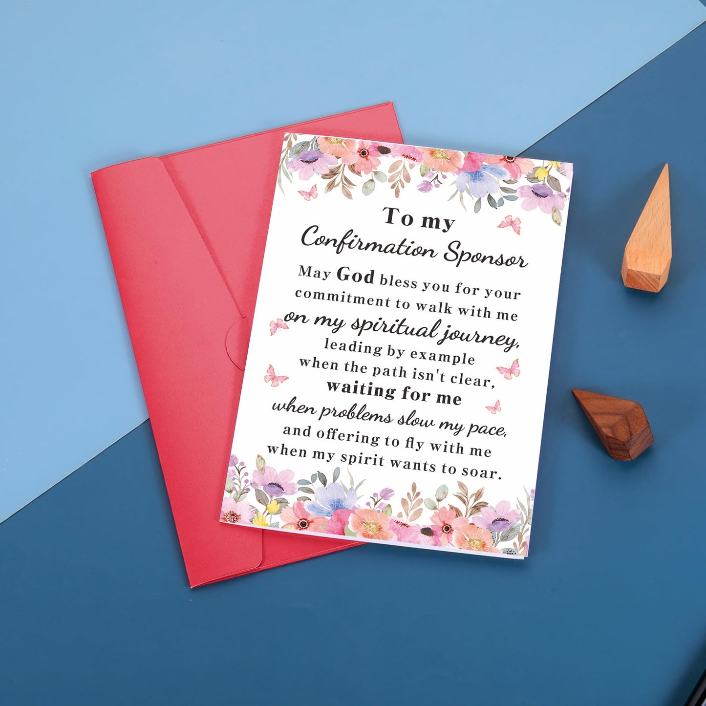 Confirmation Card Catholic Confirmation Sponsor Gifts for Women Men, Christian Cards Baptism for Teens, Religious Baptism Cards Appreciation Thank You Cards Thanksgiving Christmas Birthday Adults