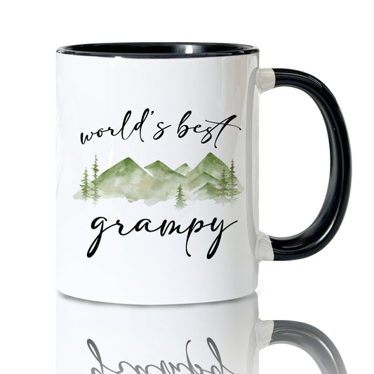 Grampy Gifts Coffee Mugs, Grandpa Gifts for Father's Day from Grandchildren, Grandpa Tea Cup Gifts for Birthday, World's Best Grampy Ceramic Coffee Tea Mug 11oz