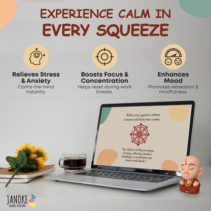 Funny Stress Balls for Adults - Zen Style Squishy Squeeze Toy, Hilarious Gag Gift for Coworkers, Men & Women – Unique Stress Relief Desk Toy