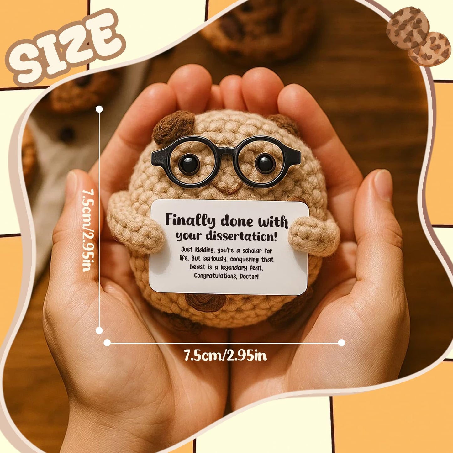 Funny PhD Graduation Gift, Dissertation Defense Survivor Keepsake - "Finally Done" Doctorate & End of PhD Present for Scholar - Academic Humor Desk Decor