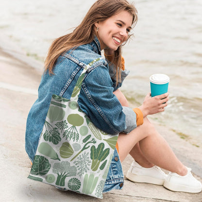 Animal Plant Tote Bag SeaTurtle Butterfly Cat Elephant Gifts Lemon Vegetable Themed Gifts Beach Bag for Camping