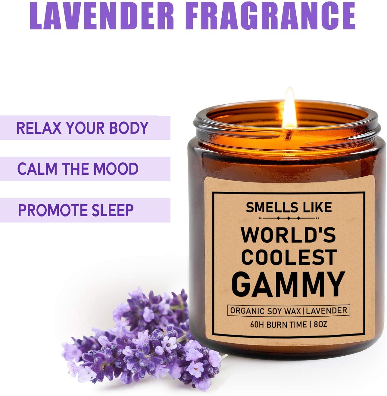 Smells Like World's Coolest Gammy Candle - Gammy Soy Candle - Funny Gammy Gift Candle - Mother's Day Gift - Smells Like Candle - Candle for Gammy - Happy Mother's Day