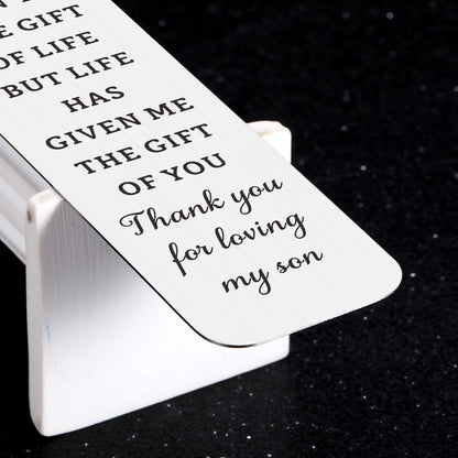 Daughter in Law Gifts from Mother in Law - Mothers Day Gifts for Daughter in Laws Birthday Future Daughters in Laws Gift for Mothers Day Birthday Wedding Anniversary, Bookmark for Book Lover Women