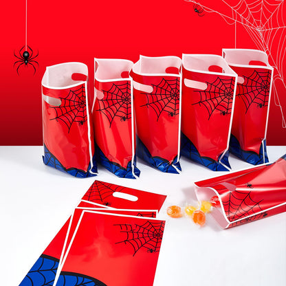 Yzzhaoo 30 Pcs Spider Goodie Bags Party Favors Bags with Handles for Birthday Party Theme Chiristmas Halloween Candy Bag Treat Cookie Gift bags