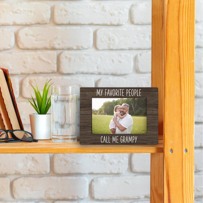 Grampy 4x6 Picture Frame, Grampy Gifts, Grandpa Photo Frame, Grandkids Photo Frame, Gifts for Grampy from Grandkids, My Favorite People Call Me Grampy Picture Photo Frame for Desk Decor