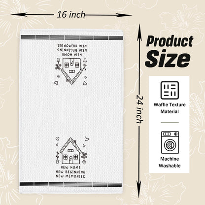 Housewarming Gifts 2026 Kitchen Dish Towels, New Home Gift Ideas, House Warming Gifts for Homeowner Hostess, New Home Decor with Housewarming Saying for Kitchen Bathroom Decor, 16x24 Inch