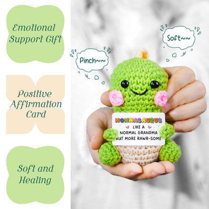 AceThrills Nonna Gifts, Nonna Birthday Gifts - Handmade Crochet Funny Cute Dinosaur Nonnasaurus, Gift for Nonna from Grandchildren on Mother's Day Birthday Christmas
