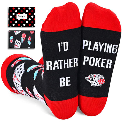 HAPPYPOP Gifts for Horror Movie Lover - Scary Movie Stock Market Poker Socks for Men Women