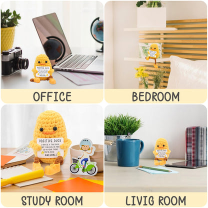 BILOLLY Birthday Gifts for Women Men Long Legged Cute Support Duck, Friend Colleague Teacher Graduation Gifts, Handmade Emotional Cheer Support Positive Funny Gift