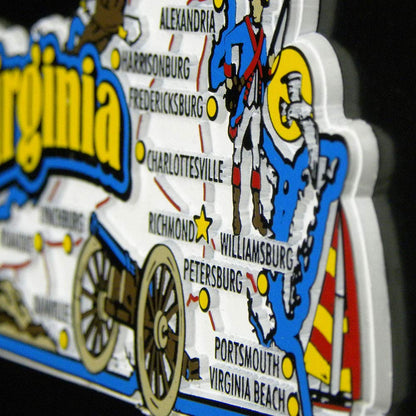 Michigan Jumbo State Magnet by Classic Magnets, 3.7" x 3.9", Collectible 3D Rubber Vintage-Style Souvenirs and Gifts Made in the USA