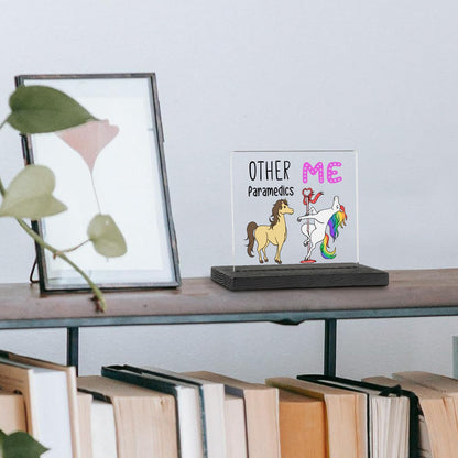 Funny Paramedic Gifts for Women, Her, Fun Paramedic Desk Decor, Gag Humorous Paramedic Appreciation Thank You Gifts Decorative Signs Plaques WAB44
