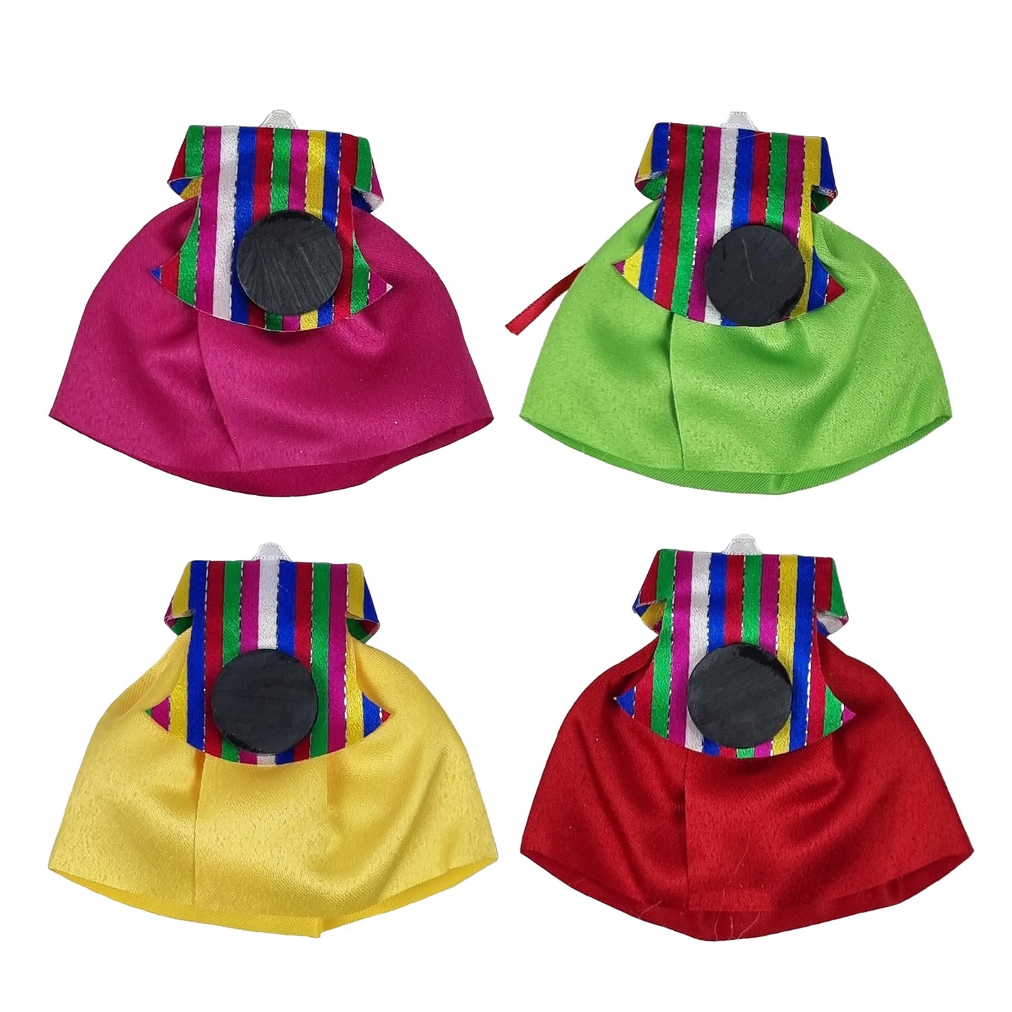 Korean Hanbok Magnets - Traditional Dress Decorative Refrigerator Magnet Set of 4 - Korean Souvenir New Year's Gifts