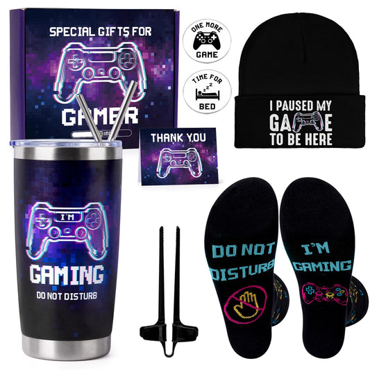 Gamer Gifts for Men Teens Boys, Cool Gaming Gift Bulk Set for Game Lover, Gaming Mugs, Teen Boy Gift Gaming Stuff, Birthday Valentine Christmas Gifts for Gamers Men Girl Boyfriend Husband Teenage Idea