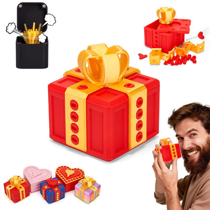 3.74 Inch Gotcha Box Prank with Surprise Finger, Annoying Gift Box with Finger,3D Printed Prank Gift Box with Screws & Pop Up Finger, La Puta Caja Broma Birthday Gifts for Friends Her/Him