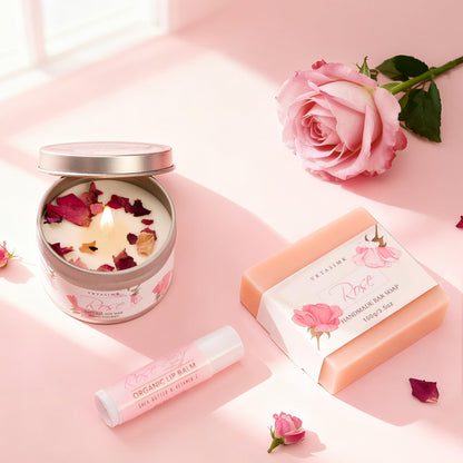 Gifts for Women Birthday, Bath and Body Gift Basket Mothers Day Gifts, Rose Home Spa Set Self Care Gift, Thank You for Mom Sister Her Teacher Friends Friendship