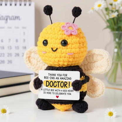 Doctors Day Gifts for Women, Doctor Appreciation Gifts, Medical Assistant, Physician Assistant, Graduation Gift for Medical School Student, Med Student - Home Collectible Decor Crochet Bee