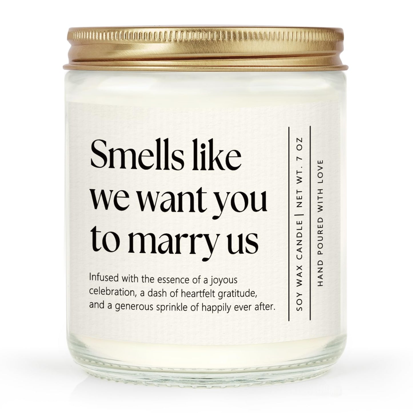 Wedding Officiant Gift, Unique Officiant Proposal Gift, Thank You Presents for Wedding Day, Groomsman/Bridesmaid Gifts - Handmade Lavender Scented Candle 7oz