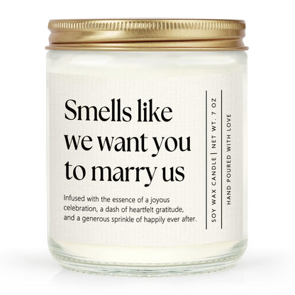 Wedding Officiant Gift, Unique Officiant Proposal Gift, Thank You Presents for Wedding Day, Groomsman/Bridesmaid Gifts - Handmade Lavender Scented Candle 7oz