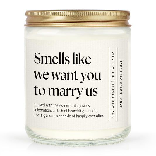 Wedding Officiant Gift, Unique Officiant Proposal Gift, Thank You Presents for Wedding Day, Groomsman/Bridesmaid Gifts - Handmade Lavender Scented Candle 7oz