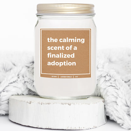 You Nique Designs Adoption Day Candle 8oz - Adoption Day Candles, Adoption Gifts for Adoptive Parents, Adoption Finalization, Adoption Gifts for Family, Non Toxic Candles 479 (Lavender & Vanilla)