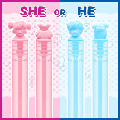 Gender Reveal Decorations, Mini Bubble Wands Party Favors for New Parents, 32 Pack Kids Birthday Supplies, Pregnancy Gifts Box for Expecting Mom, Girl Boy Baby Shower, Pinata Goody Bag Stuffers Filler