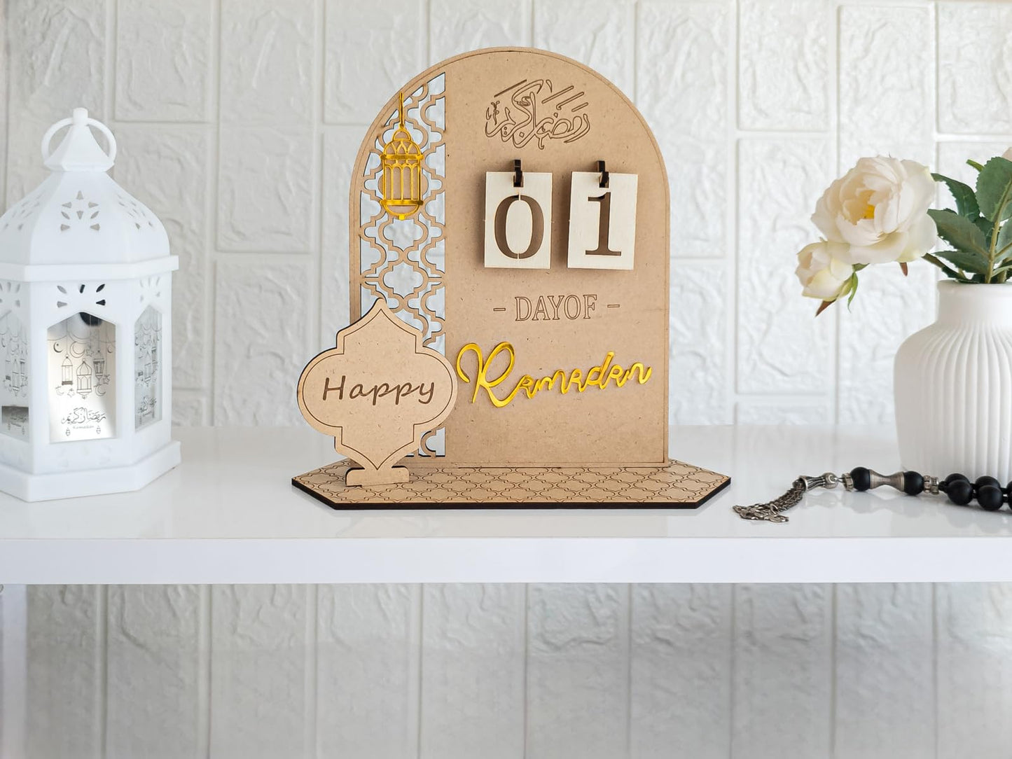 OLEEK Ramadan countdown calendar - Ramadans decorations for home 2026 - Ramdan calendar for kids - Ramdan gifts for kids - Ramadan table decor - Ramdans advent calendars - زينة رمضان كريم ديكور