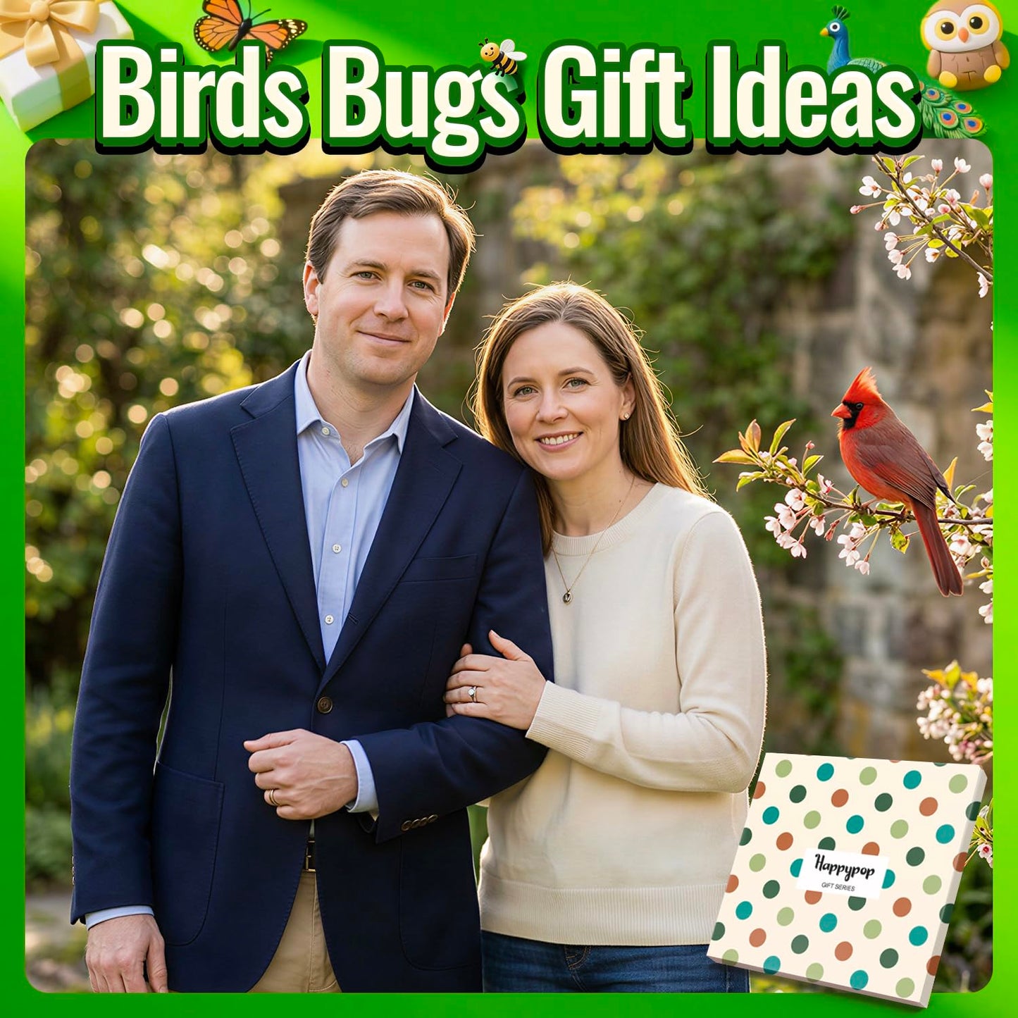HAPPYPOP Gifts for Bird Lovers - Hummingbird Pigeon Peacock Owl Cardinal Butterfly Socks