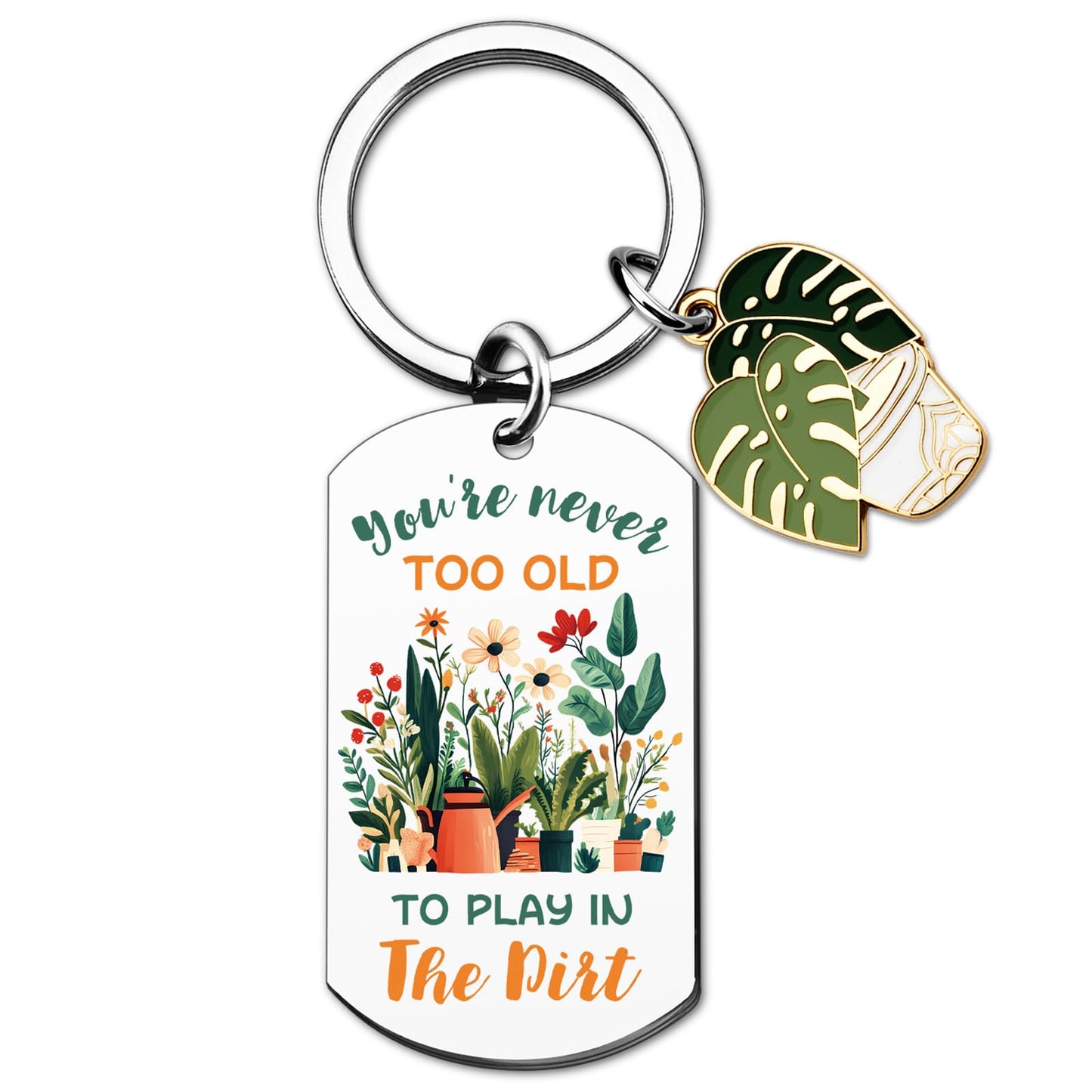 Funny Gardening Gifts for Women Mom Nana Friend Coworker Plant Lover Gifts Garden Decor Accessories Plant Keychain for Birthday Christmas Retirements Mother Day
