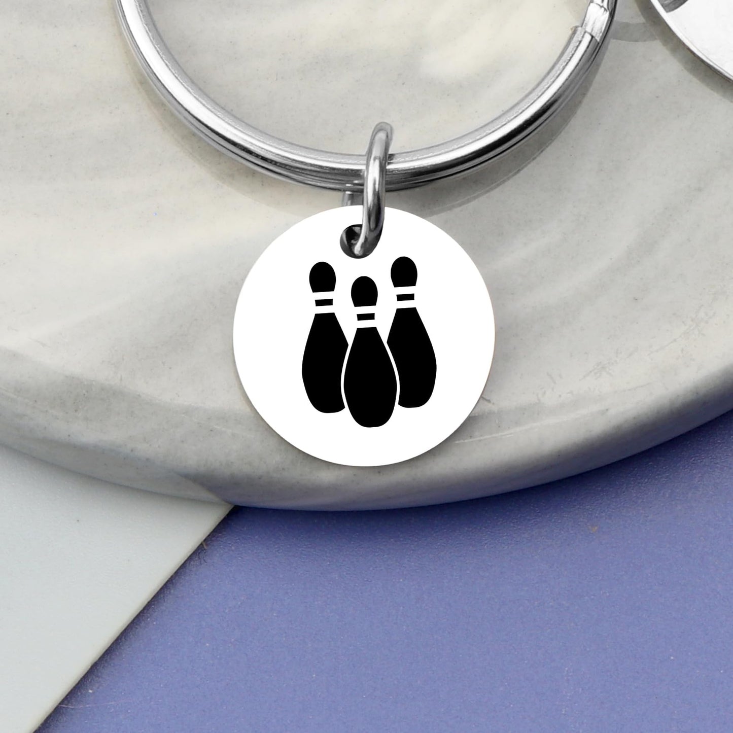 Vadaka 6 Pcs Bowling Gifts Keychain Bowlings Lover Gifts Bowling Themed Gift for Women Men Team Gift Birthday Present for Coach Women Girls Friend Bowlings Accessories Keychain